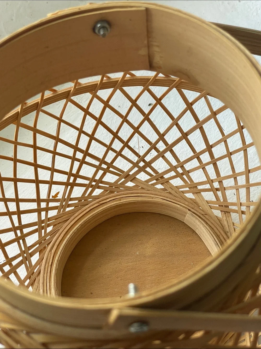 Hand Crafted Woven Bamboo Lantern Basket - Natural